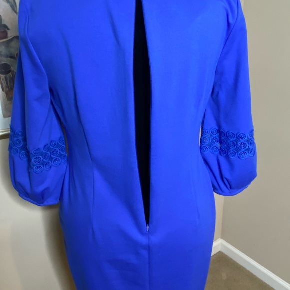 Talbots Vibrant Blue 3/4 Length Sleeve Dress - Picture 4 of 10